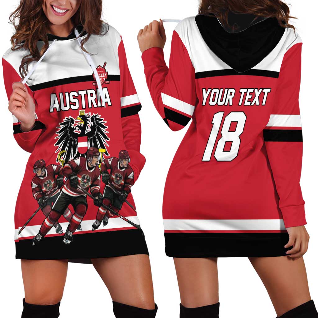 Austria Hockey Custom Hoodie Dress Austrian Eagle Pride