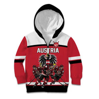 Austria Hockey Custom Kid Hoodie Austrian Eagle Pride