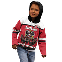 Austria Hockey Custom Kid Hoodie Austrian Eagle Pride