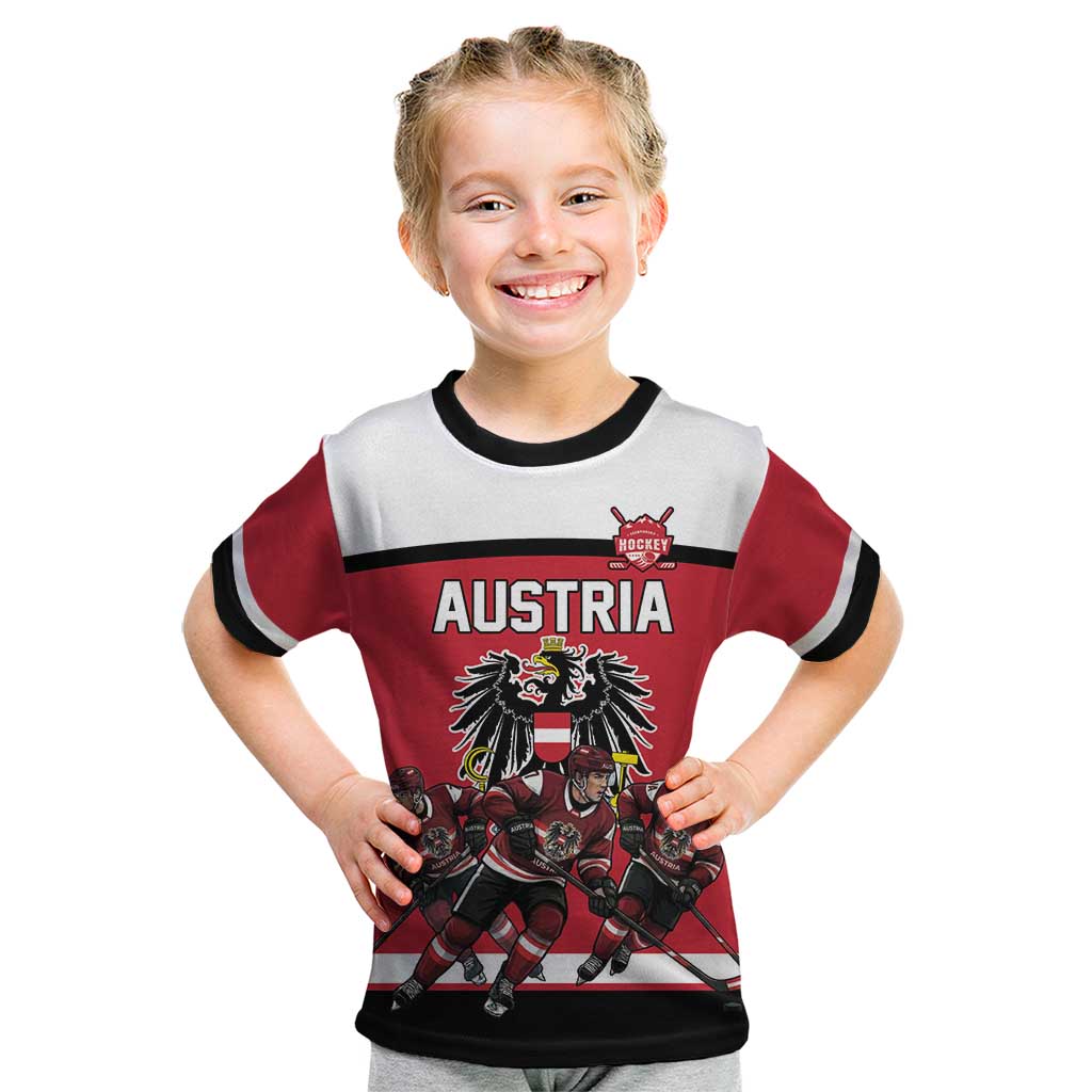Austria Hockey Custom Kid T Shirt Austrian Eagle Pride