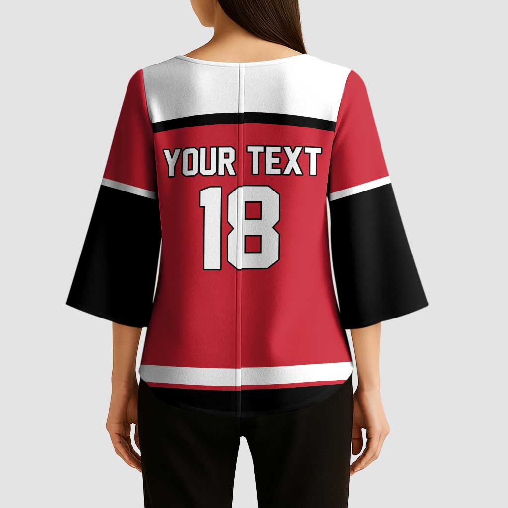Austria Hockey Custom Kimono Sleeve Blouse Austrian Eagle Pride