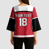 Austria Hockey Custom Kimono Sleeve Blouse Austrian Eagle Pride