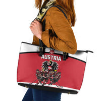 Austria Hockey Leather Tote Bag Austrian Eagle Pride