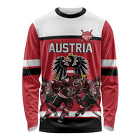Austria Hockey Custom Long Sleeve Shirt Austrian Eagle Pride