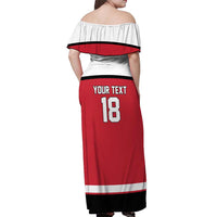 Austria Hockey Custom Off Shoulder Maxi Dress Austrian Eagle Pride