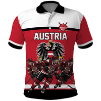 Austria Hockey Custom Polo Shirt Austrian Eagle Pride