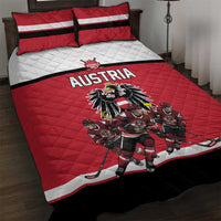 Austria Hockey Quilt Bed Set Austrian Eagle Pride