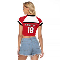 Austria Hockey Custom Raglan Cropped T Shirt Austrian Eagle Pride
