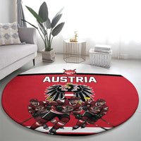 Austria Hockey Round Carpet Austrian Eagle Pride