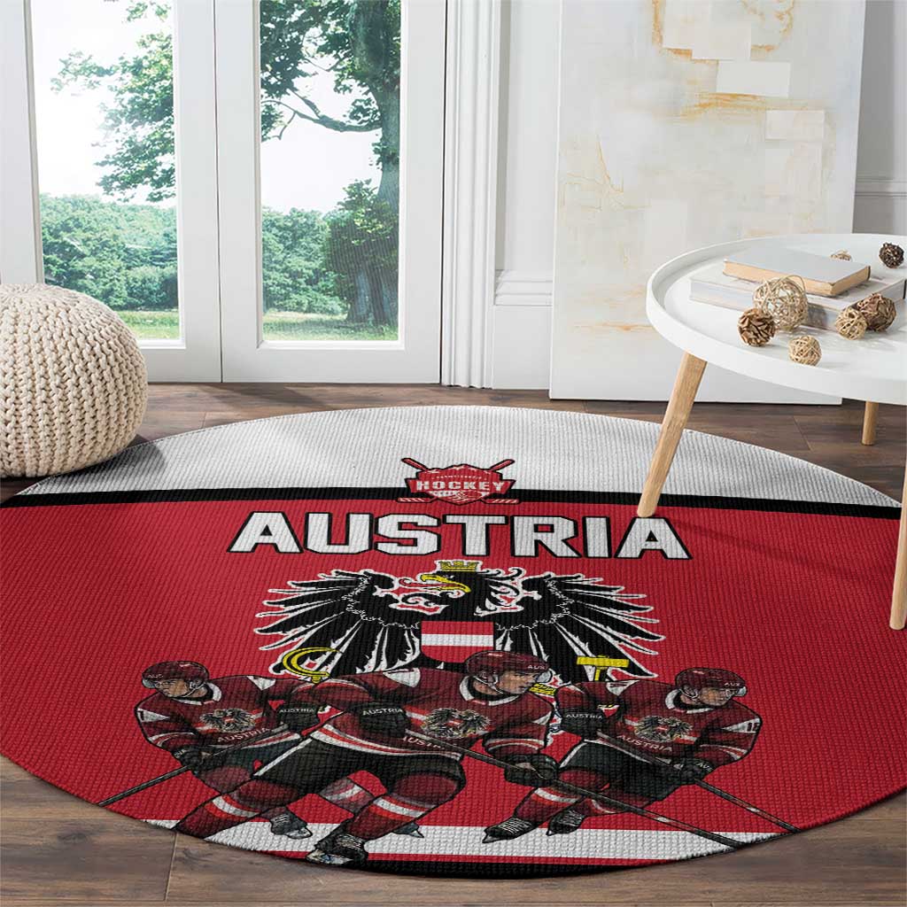 Austria Hockey Round Carpet Austrian Eagle Pride