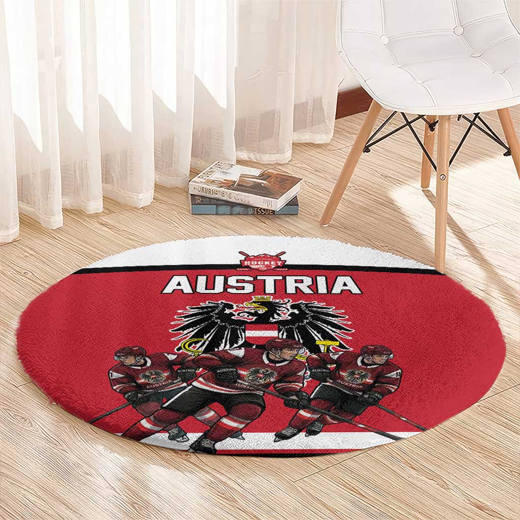 Austria Hockey Round Carpet Austrian Eagle Pride