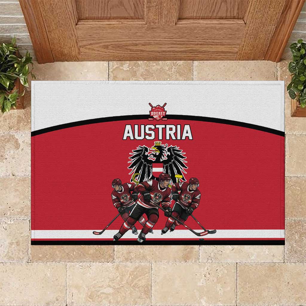 Austria Hockey Rubber Doormat Austrian Eagle Pride