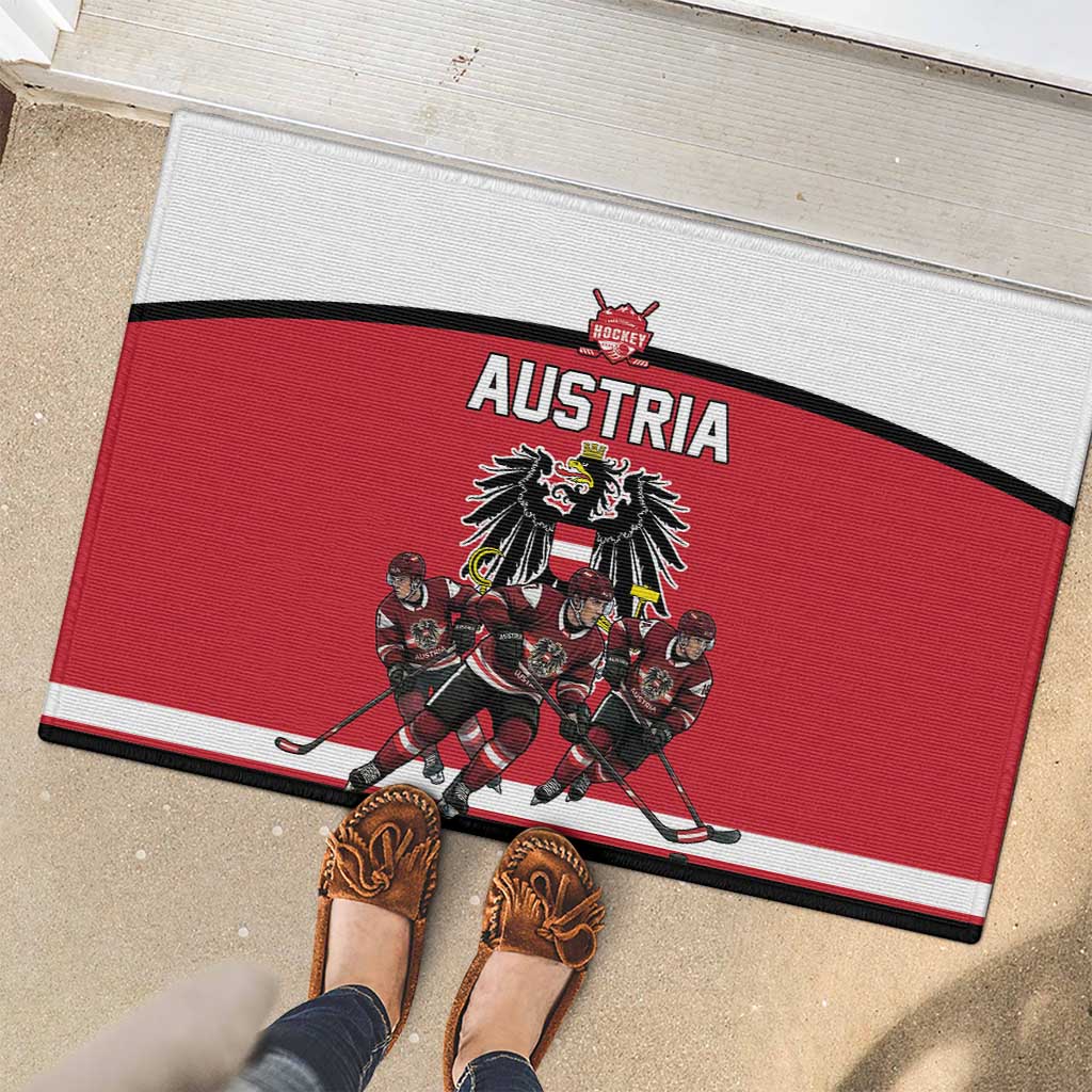 Austria Hockey Rubber Doormat Austrian Eagle Pride