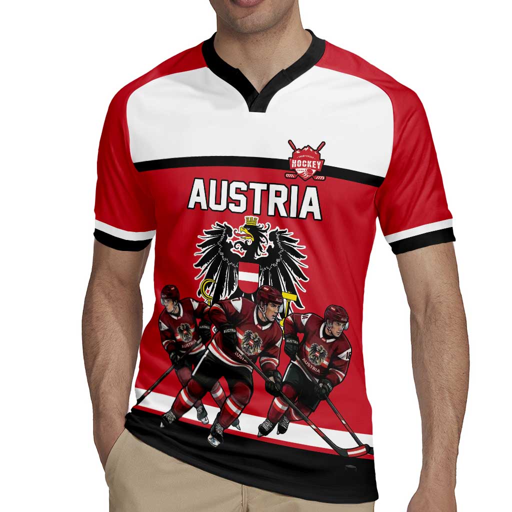 Austria Hockey Custom Rugby Jersey Austrian Eagle Pride