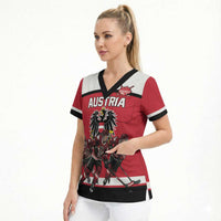 Austria Hockey Custom Scrub Top Austrian Eagle Pride