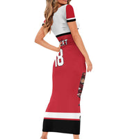Austria Hockey Custom Short Sleeve Bodycon Dress Austrian Eagle Pride