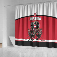Austria Hockey Shower Curtain Austrian Eagle Pride