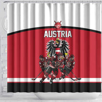 Austria Hockey Shower Curtain Austrian Eagle Pride