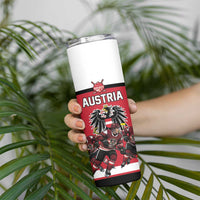 Austria Hockey Custom Skinny Tumbler Austrian Eagle Pride