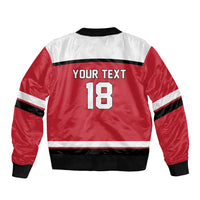 Austria Hockey Custom Sleeve Zip Bomber Jacket Austrian Eagle Pride