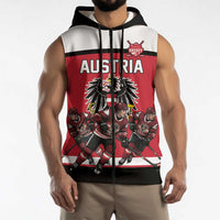 Austria Hockey Custom Sleeveless Zip Hoodie Austrian Eagle Pride
