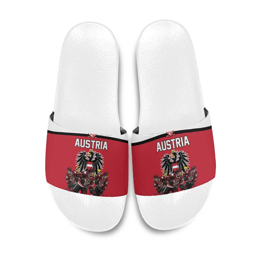Austria Hockey Slide Sandals Austrian Eagle Pride