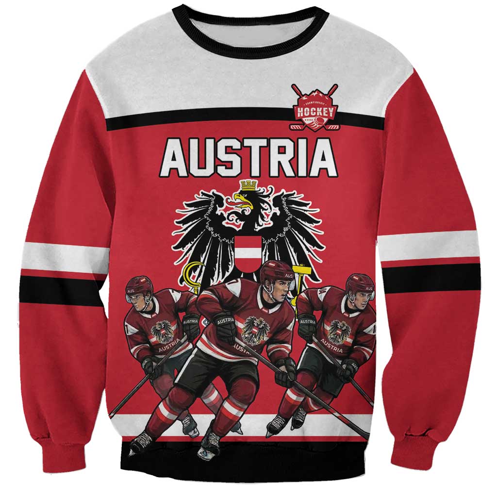 Austria Hockey Custom Sweatshirt Austrian Eagle Pride