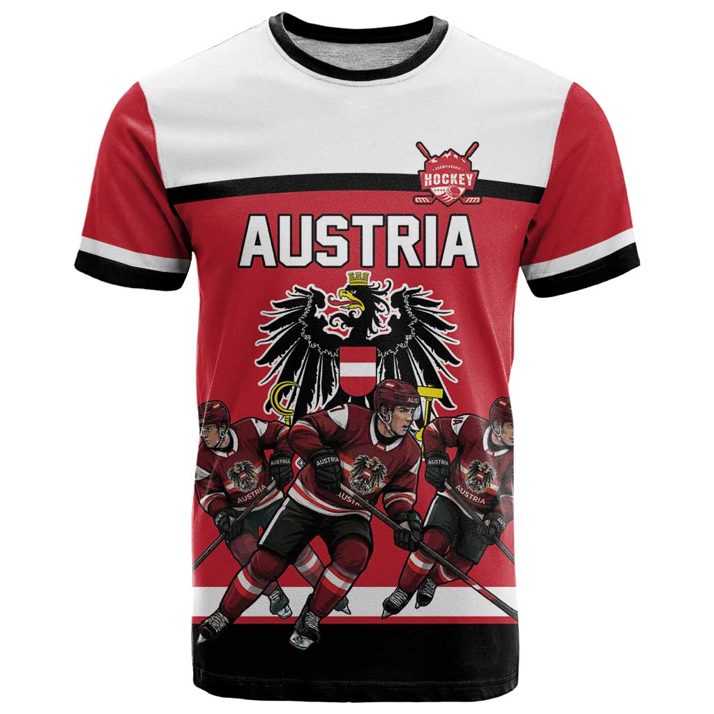 Austria Hockey Custom T Shirt Austrian Eagle Pride