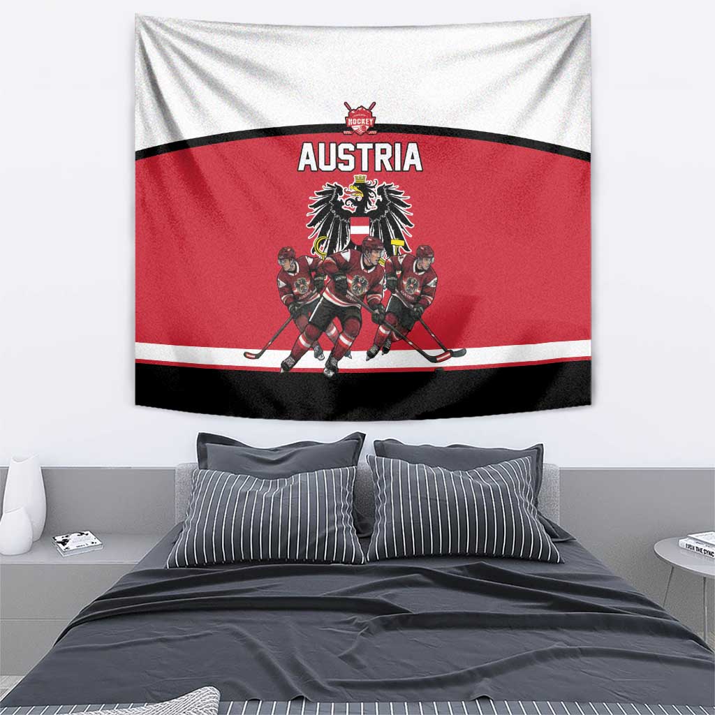 Austria Hockey Tapestry Austrian Eagle Pride