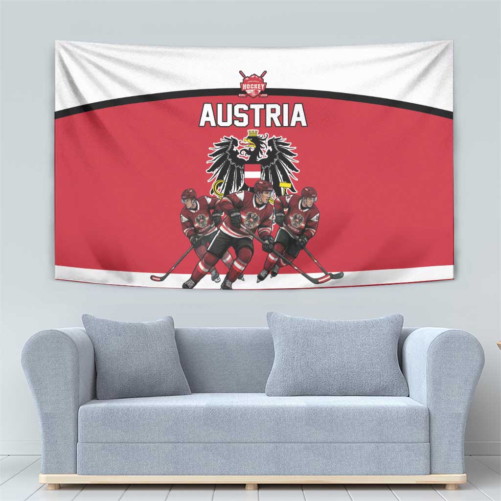 Austria Hockey Tapestry Austrian Eagle Pride