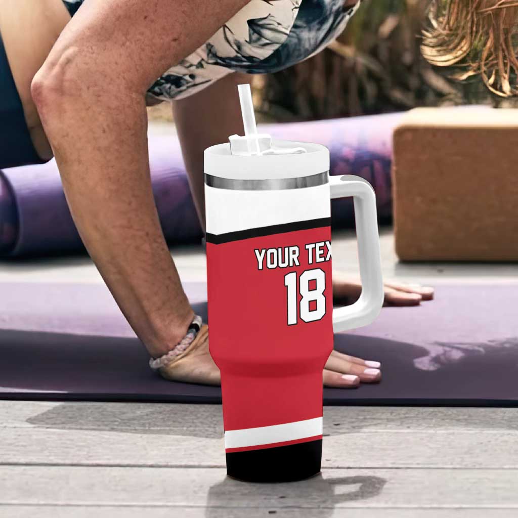 Austria Hockey Custom Tumbler With Handle Austrian Eagle Pride