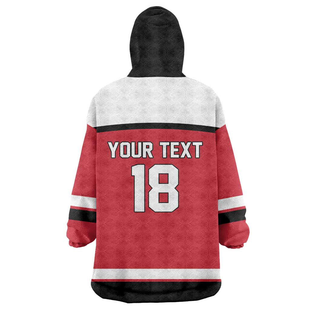 Austria Hockey Custom Wearable Blanket Hoodie Austrian Eagle Pride