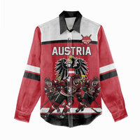 Austria Hockey Custom Women Casual Shirt Austrian Eagle Pride