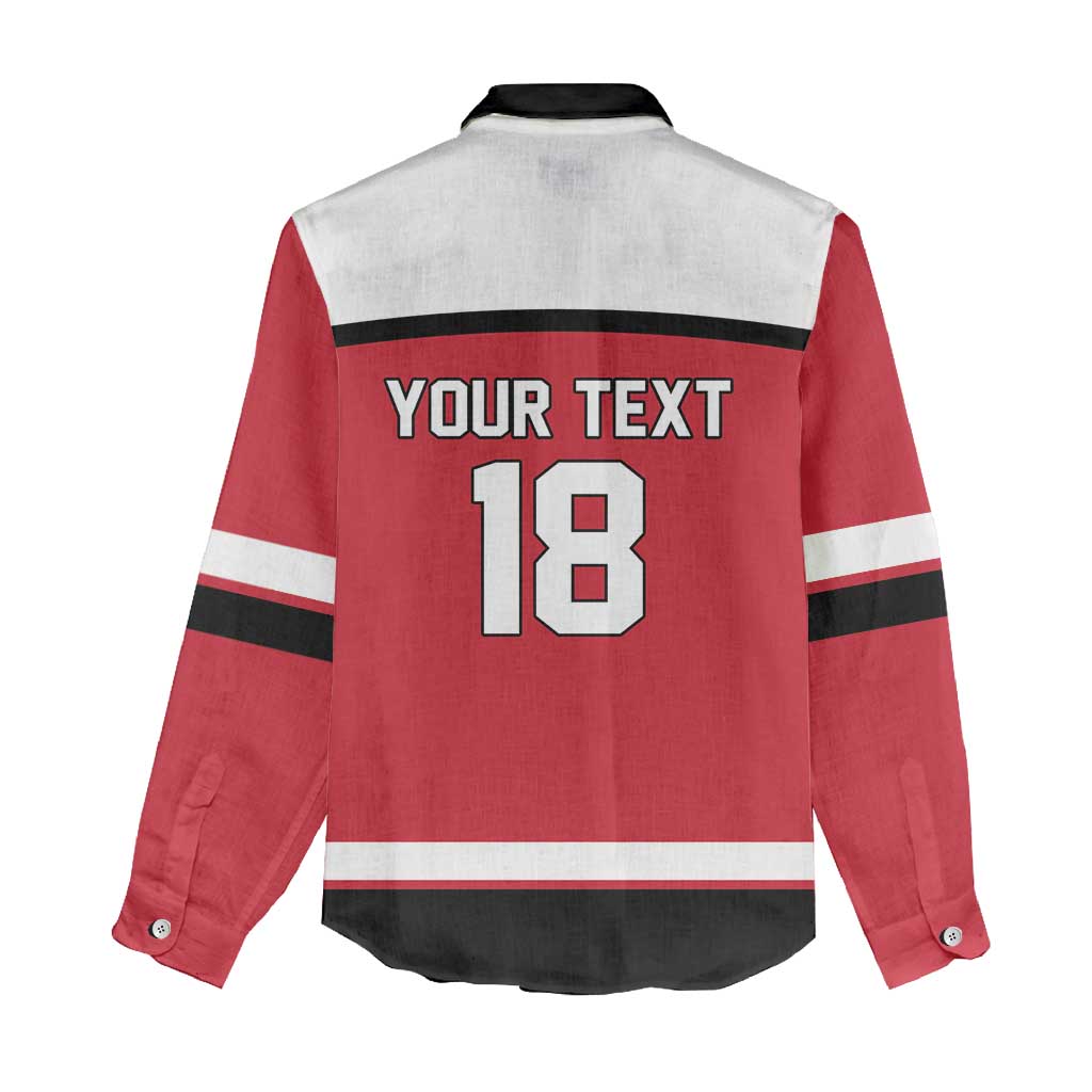 Austria Hockey Custom Women Casual Shirt Austrian Eagle Pride