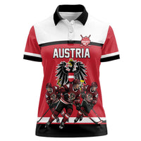 Austria Hockey Custom Women Polo Shirt Austrian Eagle Pride