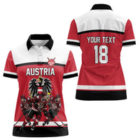 Austria Hockey Custom Women Polo Shirt Austrian Eagle Pride