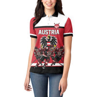 Austria Hockey Custom Women Polo Shirt Austrian Eagle Pride