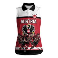 Austria Hockey Custom Women Sleeveless Polo Shirt Austrian Eagle Pride