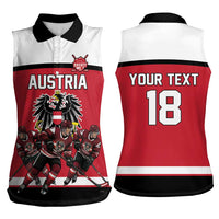 Austria Hockey Custom Women Sleeveless Polo Shirt Austrian Eagle Pride