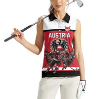 Austria Hockey Custom Women Sleeveless Polo Shirt Austrian Eagle Pride
