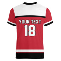 Austria Hockey Custom Women V-Neck T-Shirt Austrian Eagle Pride