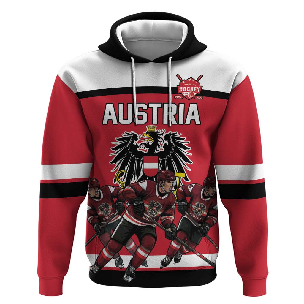 Austria Hockey Custom Zip Hoodie Austrian Eagle Pride