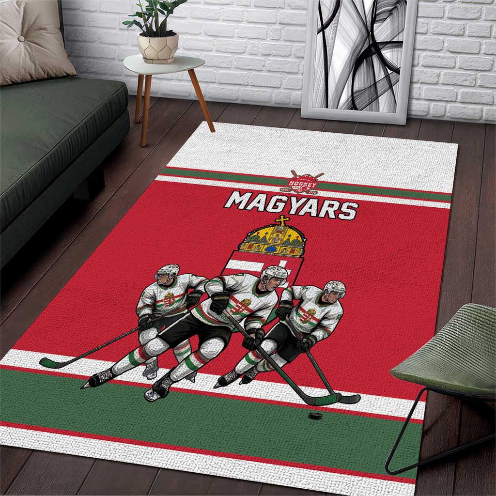 Hungary Hockey Area Rug Magyars Pride National Team