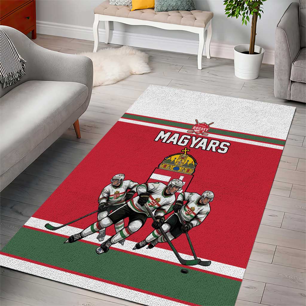 Hungary Hockey Area Rug Magyars Pride National Team