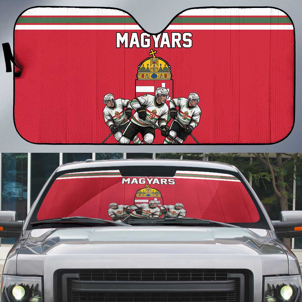 Hungary Hockey Auto Sun Shade Magyars Pride National Team