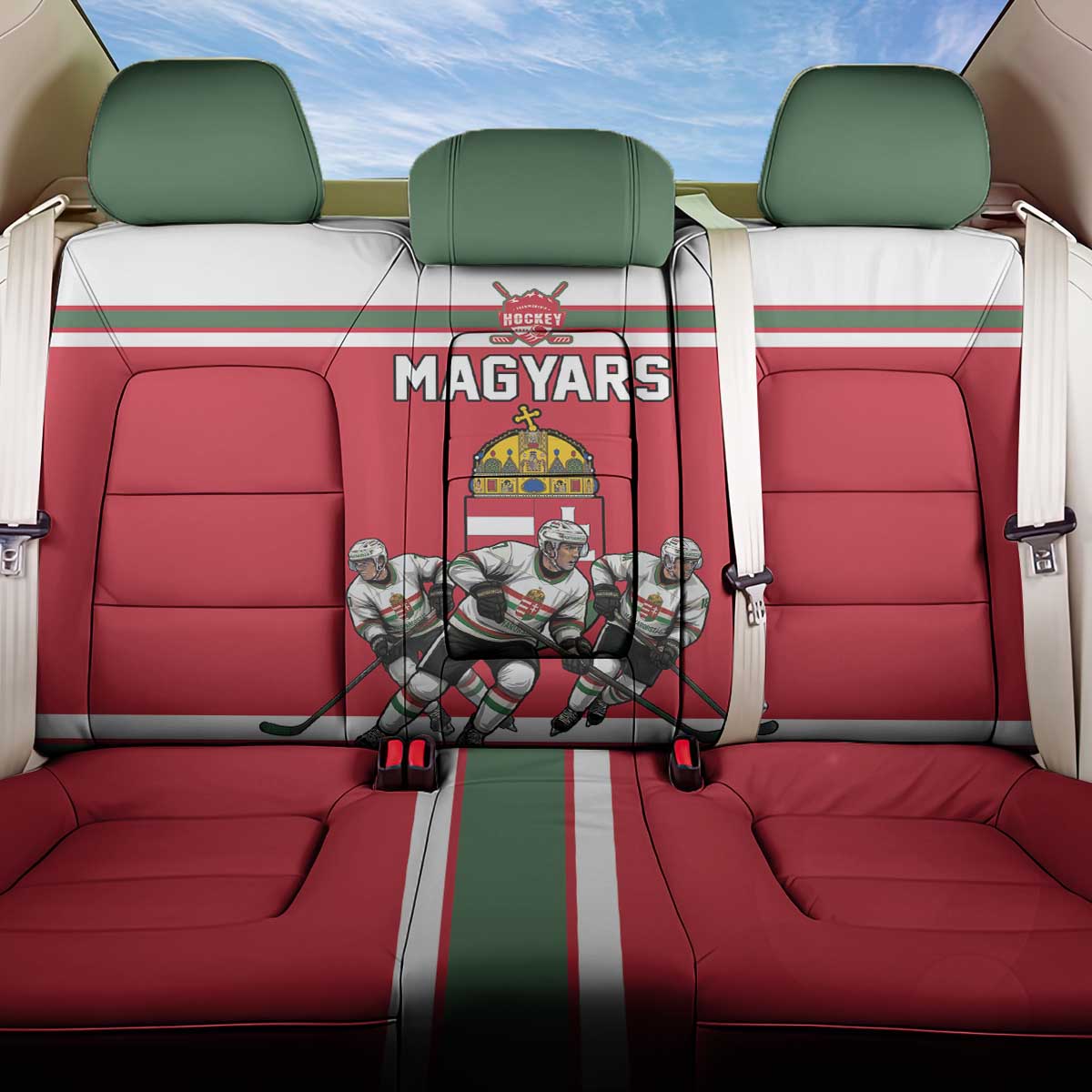 Hungary Hockey Back Car Seat Cover Magyars Pride National Team