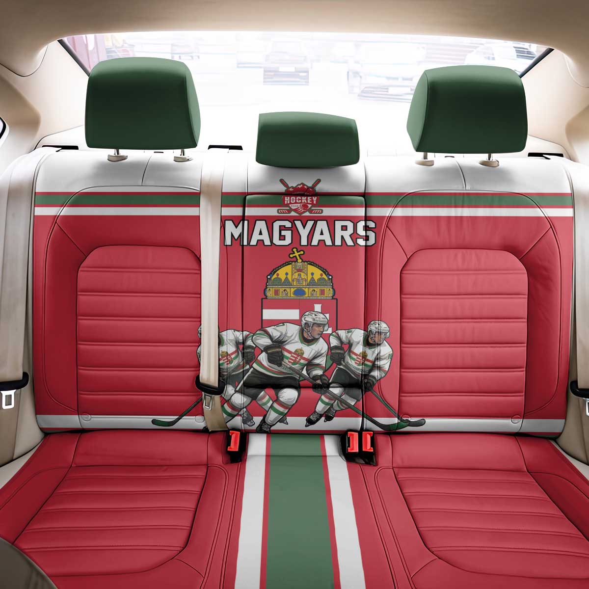 Hungary Hockey Back Car Seat Cover Magyars Pride National Team