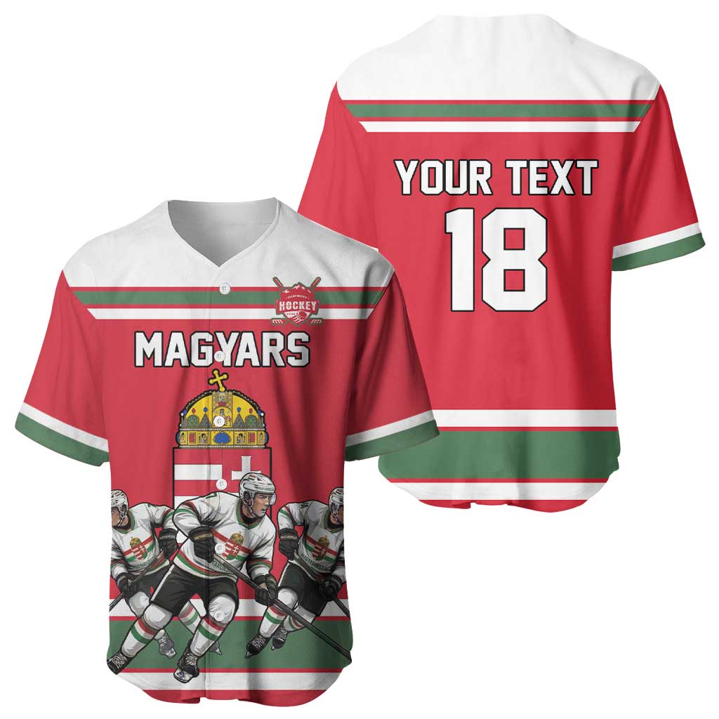 Hungary Hockey Custom Baseball Jersey Magyars Pride National Team