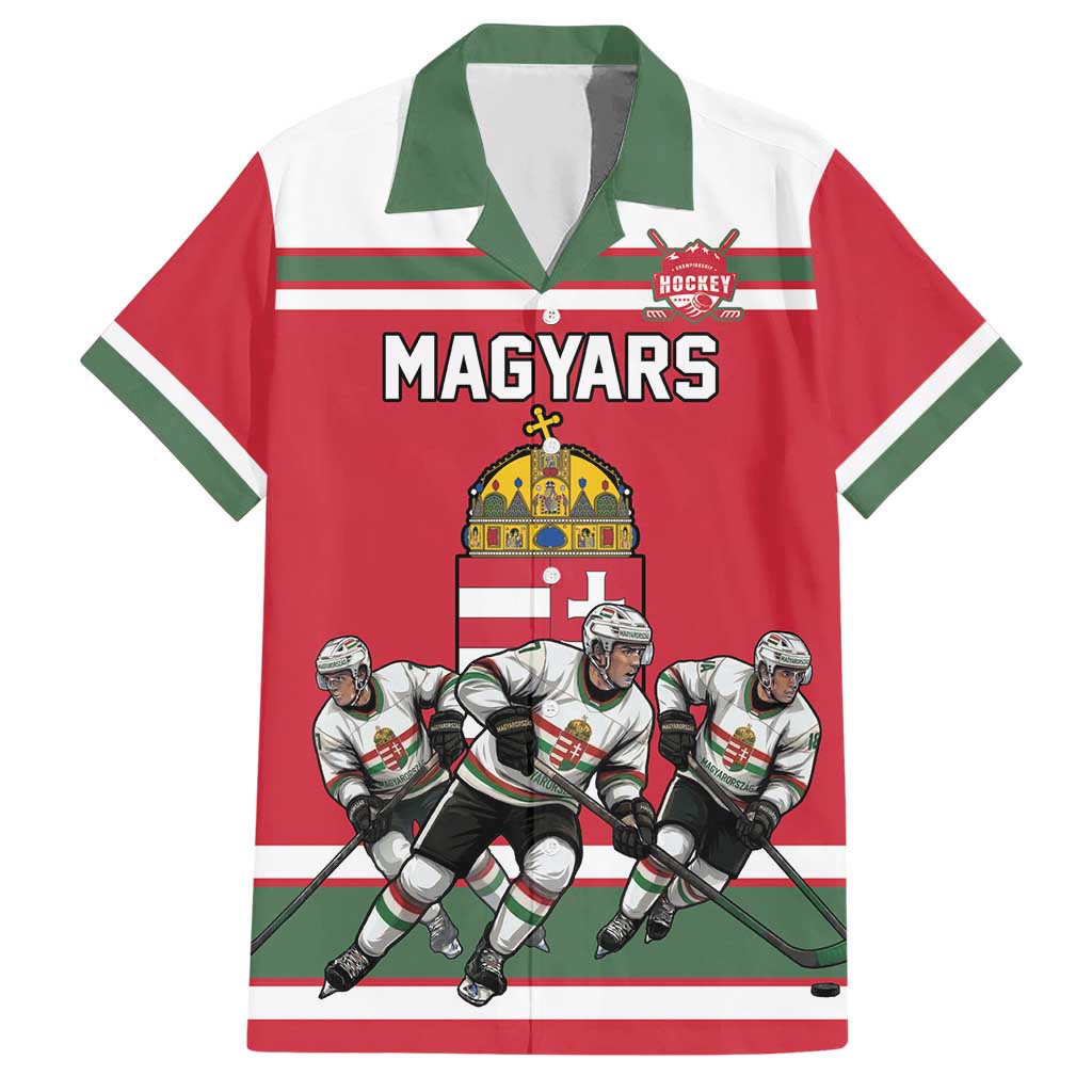 Hungary Hockey Custom Hawaiian Shirt Magyars Pride National Team