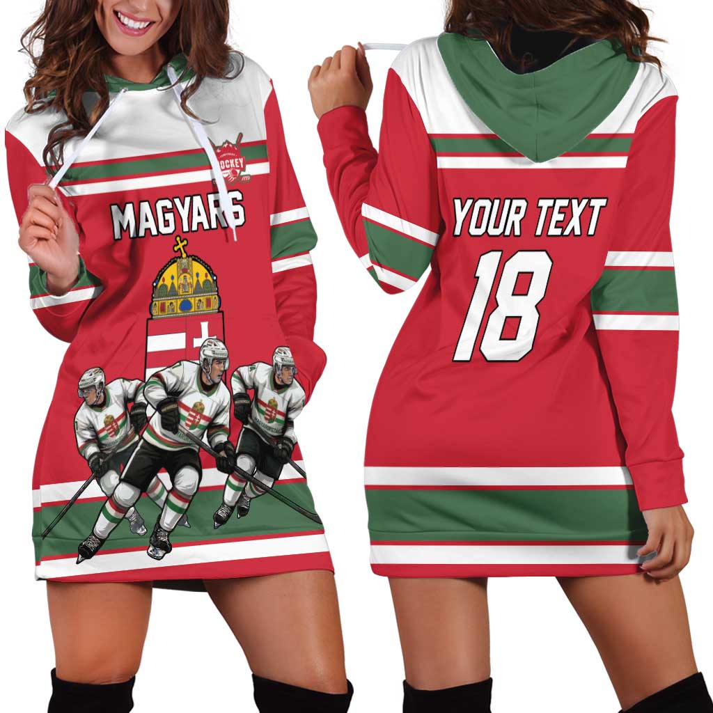 Hungary Hockey Custom Hoodie Dress Magyars Pride National Team